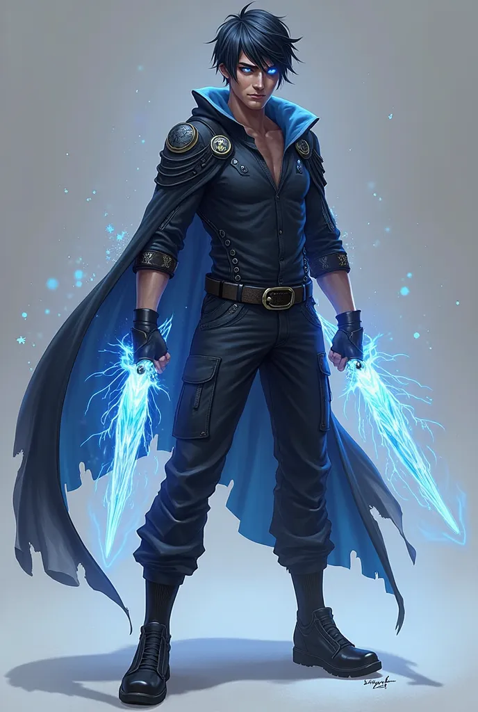 Name:
Reydin Ender

Alias:
The Phantom Blade (Optional)

Basic Information:
Gender: Male
Age: Mid-20s (Customizable)
Height: 5'8" (173 cm)
Build: Lean, athletic, and built for speed
Aura: A dark blue psychic mist that flickers like flames around him
Appear...