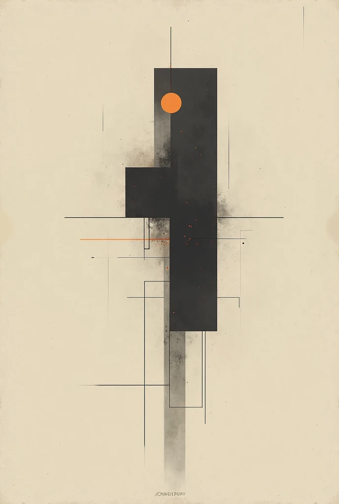 Create an abstract geometric illustration of sadness, in the style of suprematism