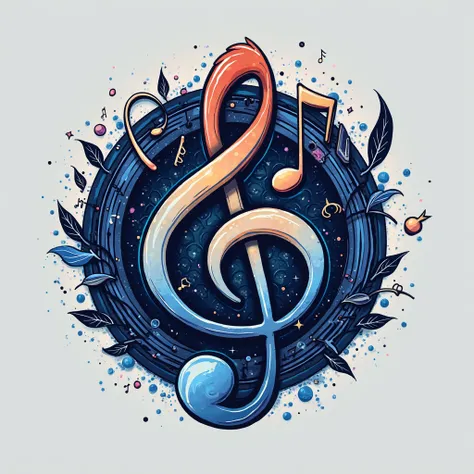 Create logo for a solo musician named "Djr Soul"
using musical elements in the colors metallic gradient and blue and
Do not have additional background and images