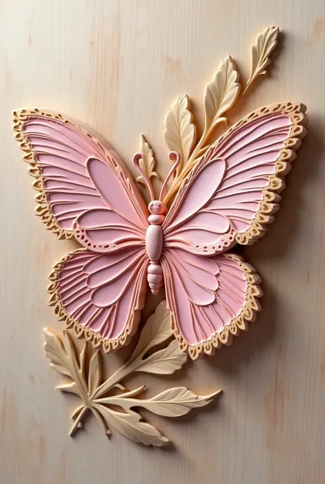 Pink butterfly for carving 