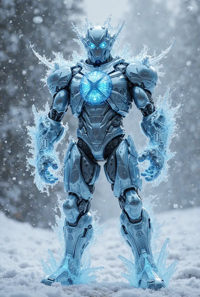 A mutant that looks like Bastion from the X-men mixed with Iceman