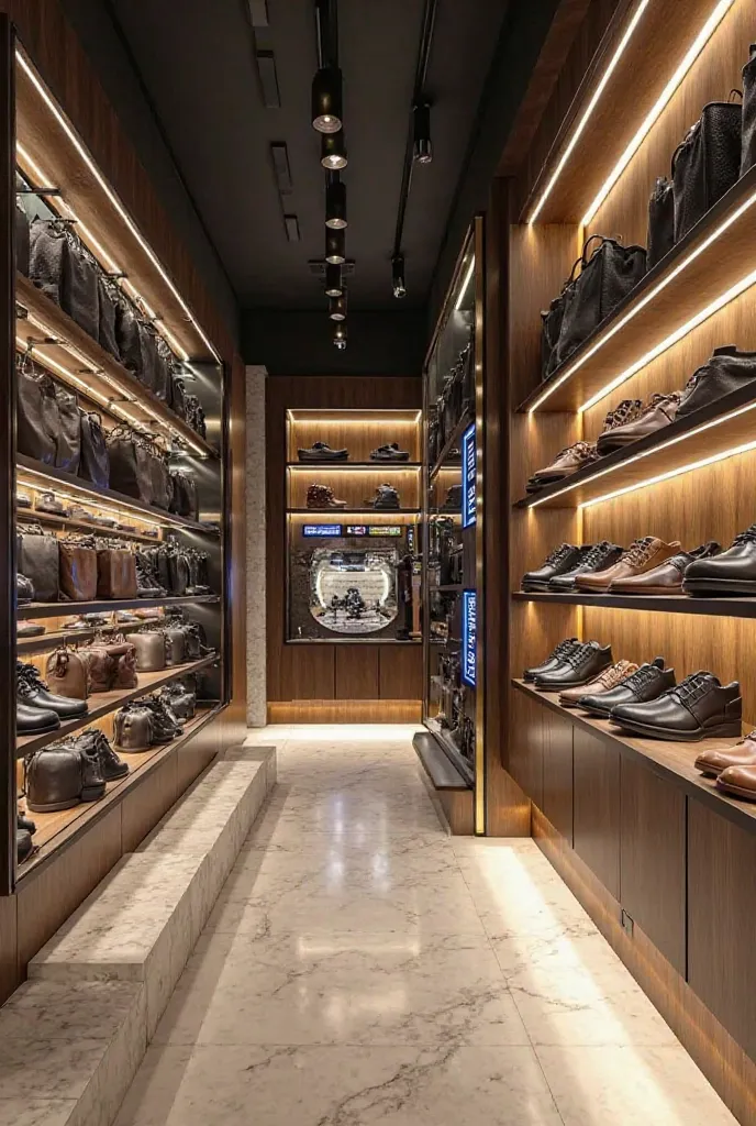 Designing a two-storey shoe and bag shop in a conceptual and modern style that requires combining elegance with activity. Here are some ideas for a wonderful and distinctive design:  

### **1. The general character of the design**  
- **Modern conceptual ...