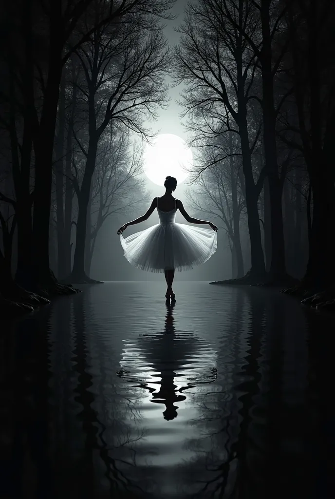 The album cover of swan lake appears on the black screen.