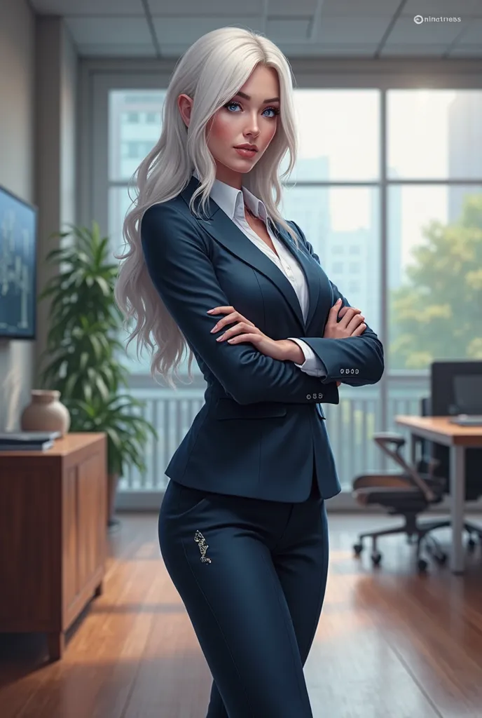 Ashe/(LoL), Ashe/(League of Legends), Ashe/(LeagueOfLegends), full length, office, office clothes