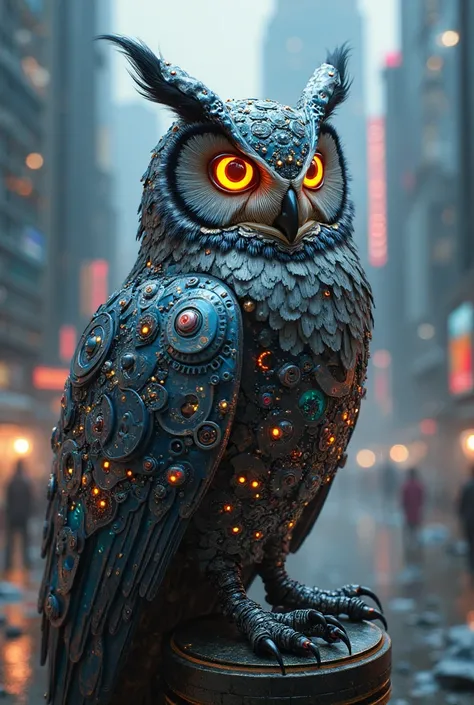 Create a cyber owl for a logo
