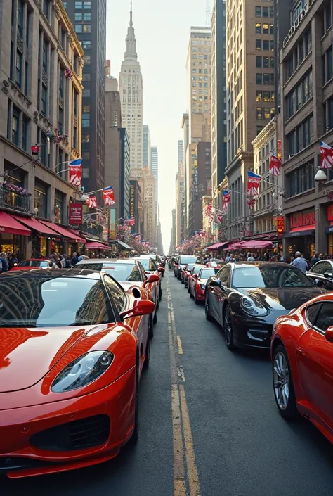 New York with fine cars