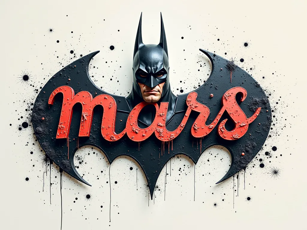 Créer une affiche extrêmement détaillée avec une écriture lettre par lettre " mars ” en français et en majuscule. dans un style Disney 4D. L'ÉCRITURE DOIT ÊTRE BIEN VISIBLE. 

Thème avec BATMAN EN ARRIÈRE PLAN