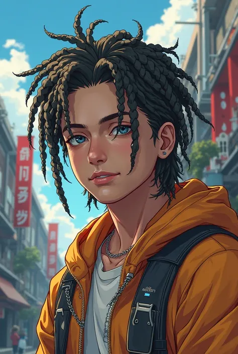 Young Guy dread look caractère anime 
