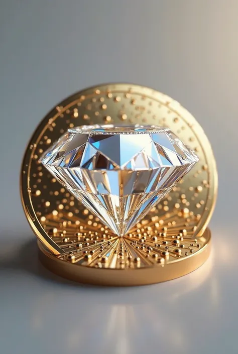 Create diamond coin no baxkground 