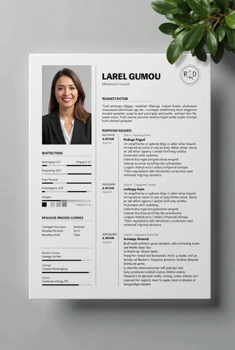 I want you to generate a professional resume with a photo of mine