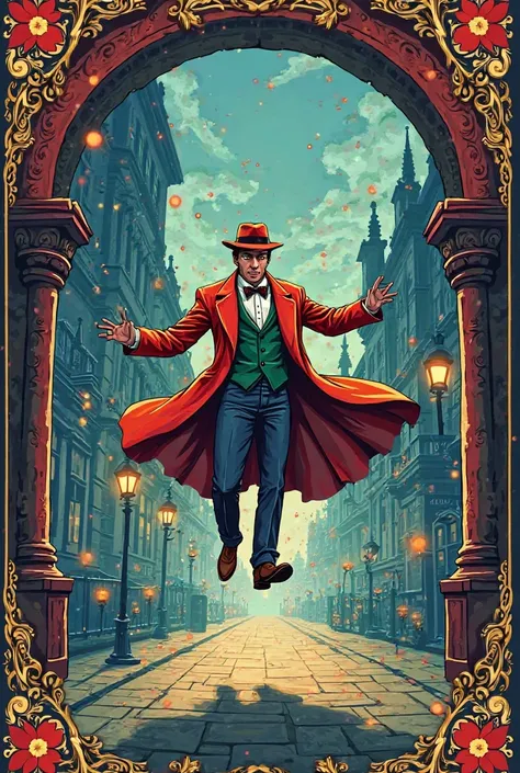 A poster of the case "dancing man" from the book extraordinary cases of Sherlock holmes but make it abit like cartoon and add the dancing man hero graphics 