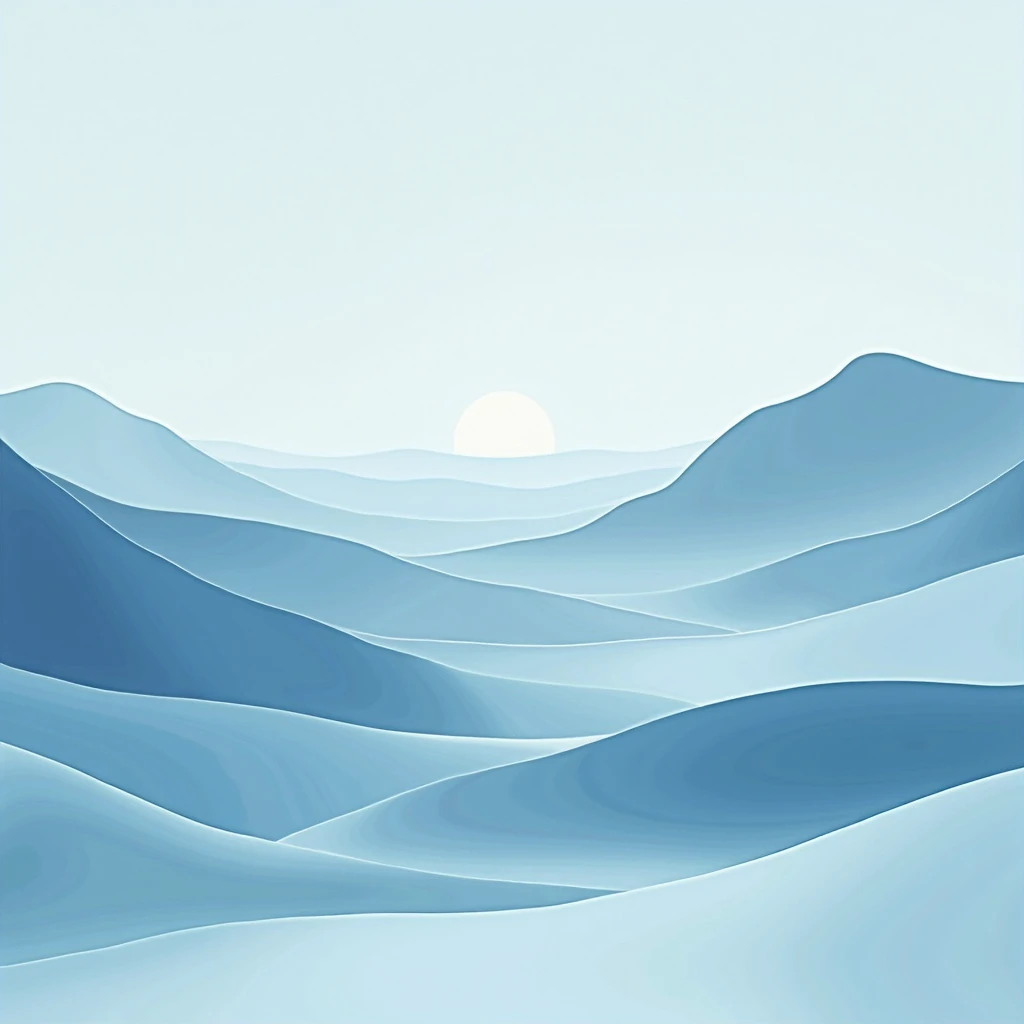 Create a poster with a minimalist design in shades of blue 