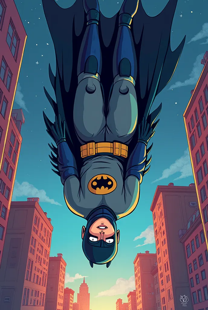 Batman Cartoon pequeno,  upside down  