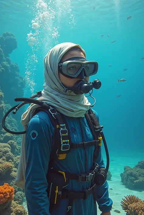 Mubarak, a girl At the age of 20, she had always dreamed of exploring the sea world.. On a sunny day, her family decided to organize a cruise. They took a small boat and went to the open sea.

After hours of sailing, they decided to dive to explore the dee...