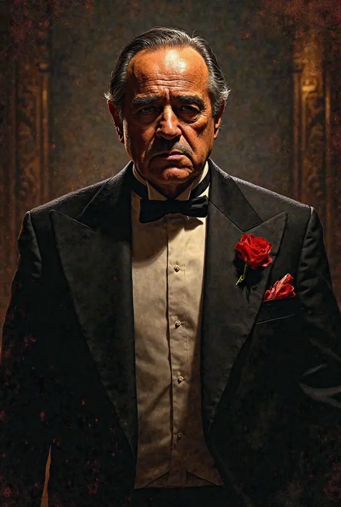 Realistic poster of the godfather 