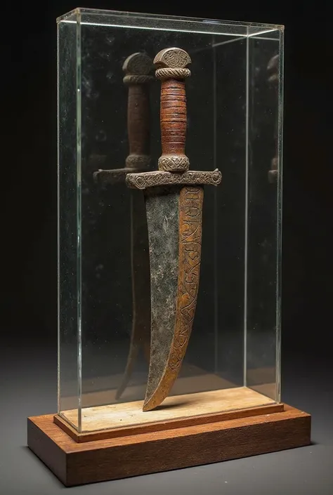 merch : un tumi (, a type of ceremonial knife used mainly by coastal civilizations in the pre-Columbian Andes, later adopted and expanded by the Incas after their annexation to the empire.) No bigger than an iPhone 8, in a glass frame that has on the base ...