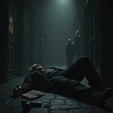 A mysterious detective is dead next to him. 