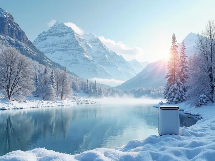 Create a cold-themed landscape for portable air conditioners