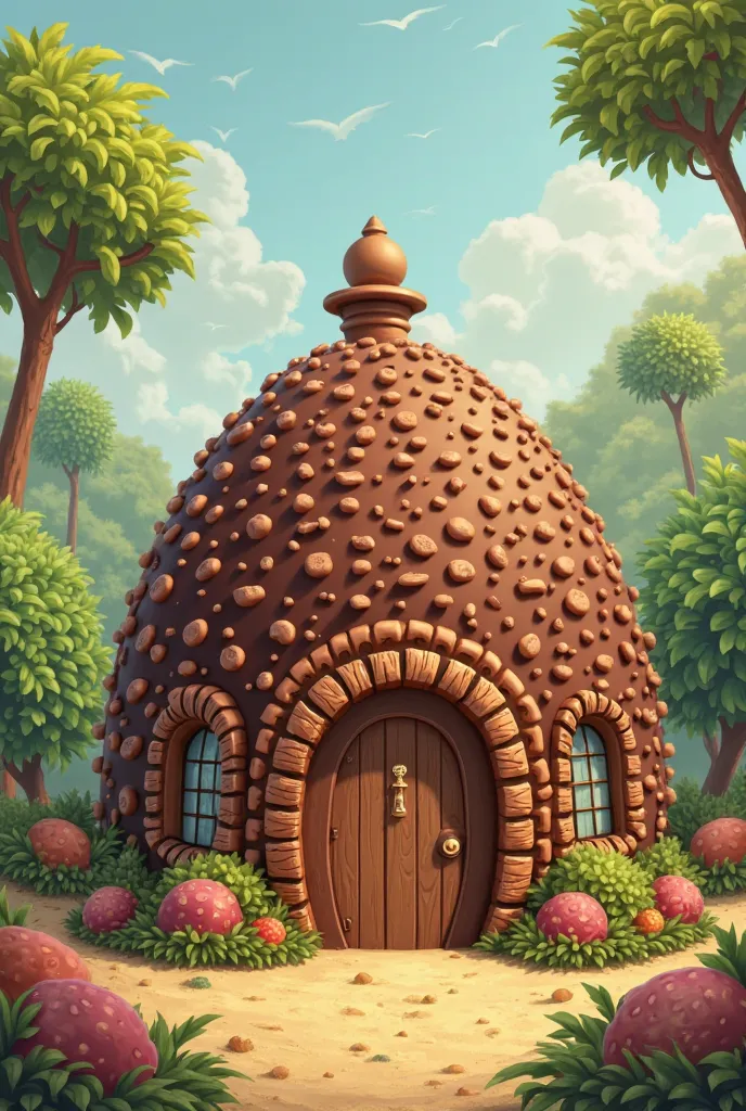 Illustration of a brigadeiros house