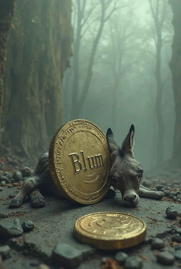 The only coin on it is clearly written on the coin is BLUM and the donkey is dead