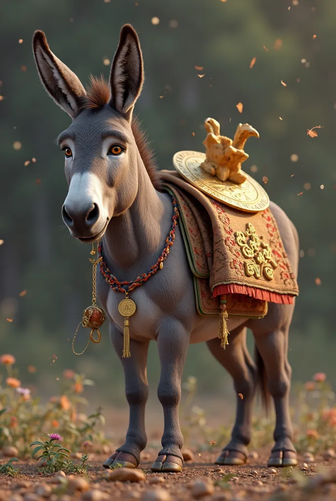 there is a donkey with a coin on its back, an illustration of by Mario Dubsky, trending on zbrush central, sots art, donkey, mule, 🐿🍸🍋, depicted as a 3 d render, brock lesnar riding a donkey, digitally painted, rino, coin, crypto, donkey ears, cryptocurren...