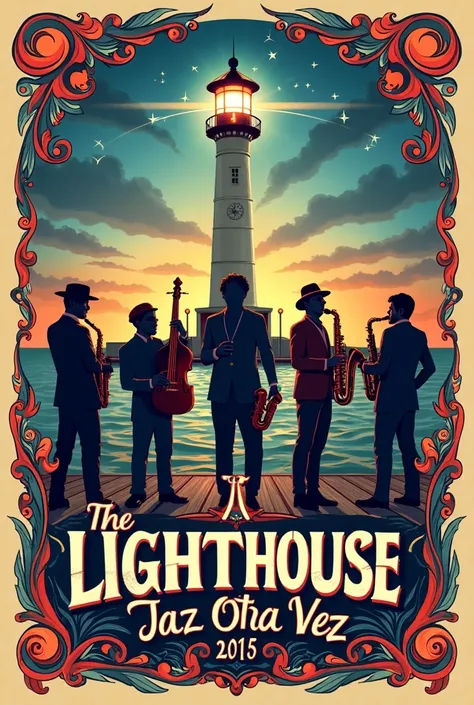 announcement, Flyer. The Lighthouse jazz otra vez