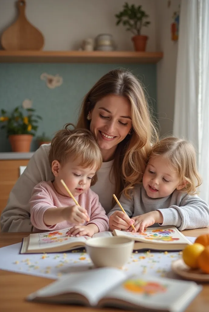 ▎Text task for creating a visual Mom on maternity leave with three ren

 show mom's life on maternity leave, her concerns, joys and everyday moments with three ren. The visual should be bright, is warm and reflects family values, as well as the variety of ...