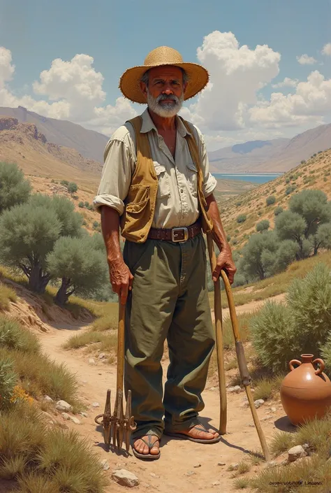 He painted a picture of a Jordanian farmer
