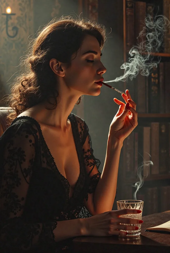 Pictures of elegant smoking sessions with beautiful lighting