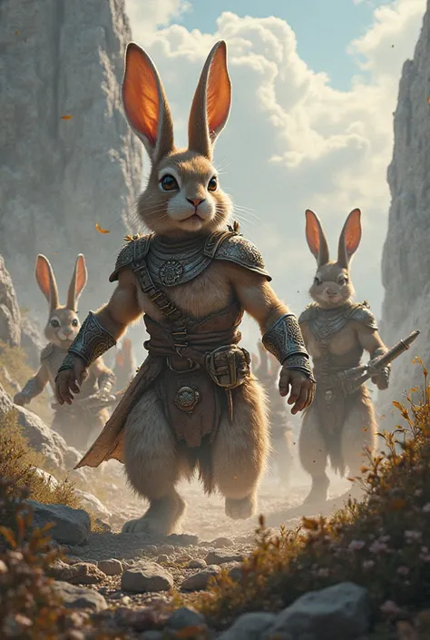 Advenger scene with rabbits