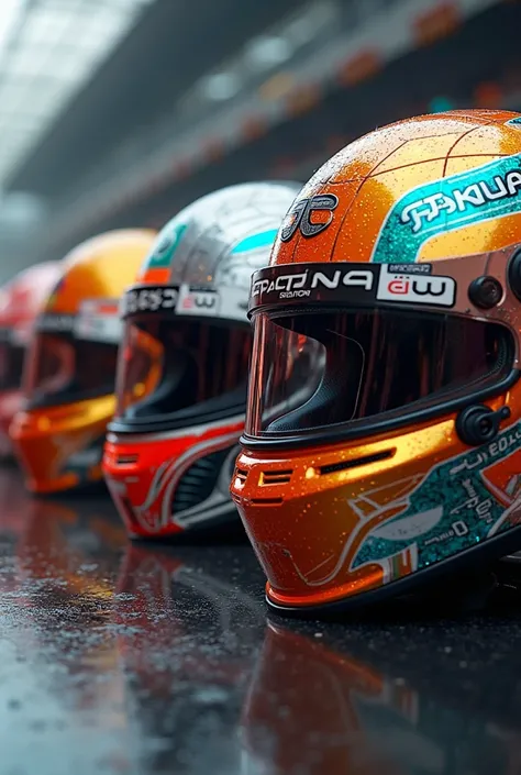 Make a lot of F1 helmets you can use your own creativity I want something that gives off an air of King