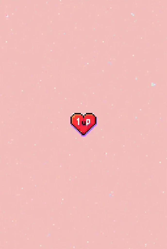 A pixel art heart that says 1up minimalist and 32x32 inside