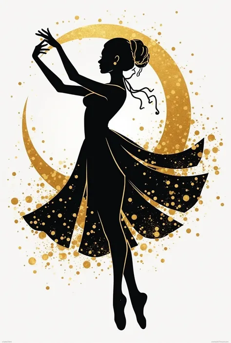 create a logo for a dance event that expresses movement and sophistication, with inclusion, encompassing several dance styles and not just ballet, with the colors black and gold. Name of the event is Limeira Dance Show