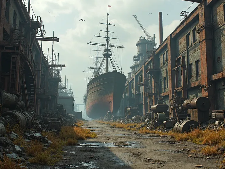 wrecked shipyard