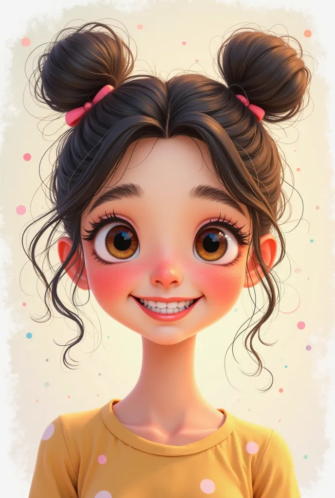 A cartoon picture of a beautiful girl 