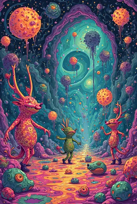 psychedelic　 cartoon 　 illustrations