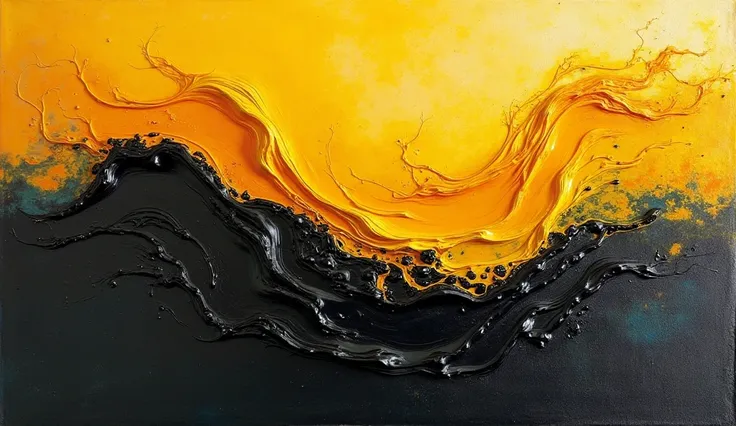 Create a beautiful, bright, relaxing paint mix by mixing black and yellow paint in a perfect, complementary combination. 