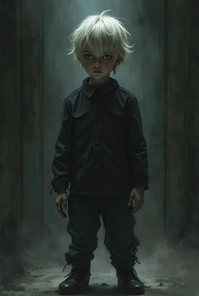 A blond boy with an evil aura 