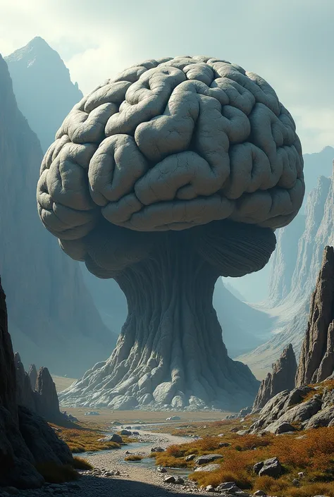 A big rock in the shape of a human brain