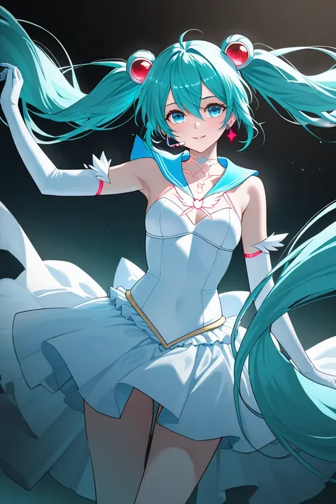 fused character, miku hatsune (vocaloid), and sailor moon