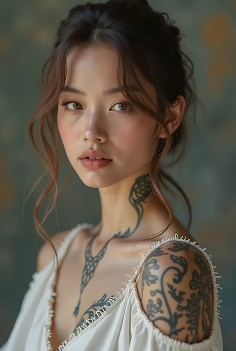 Model with tattoo 
