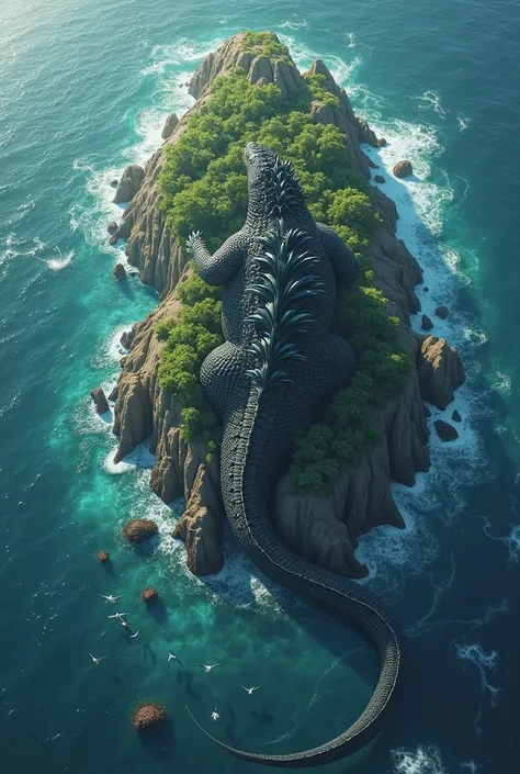 An island that is actually Godzilla