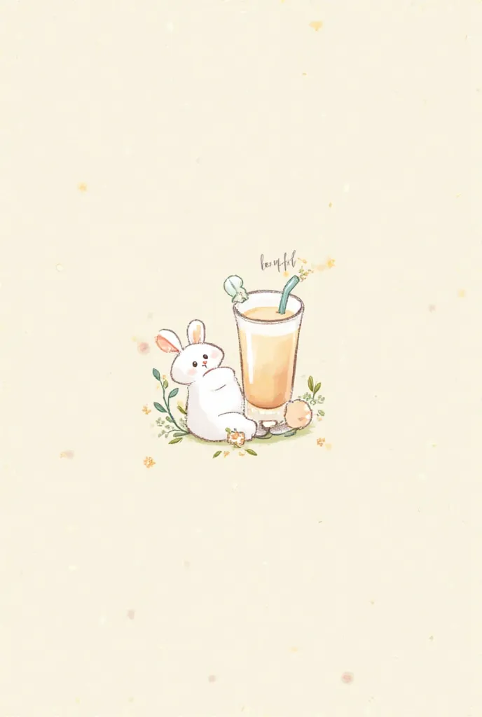 Soy drink with cute animal 