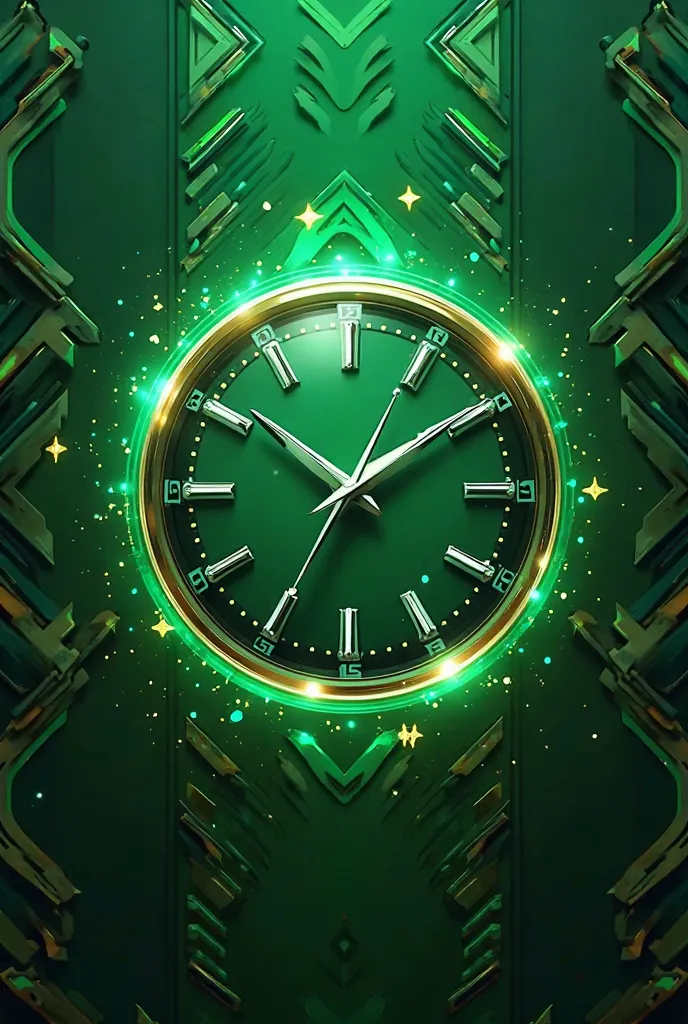 Can you design a green clock related to casino patterns