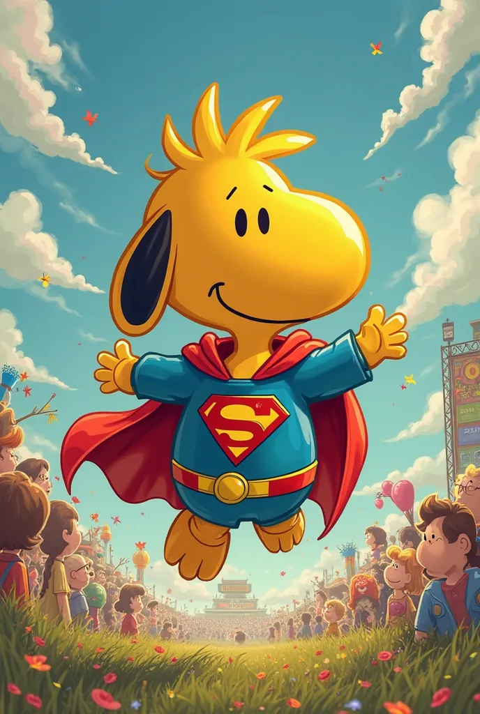 Woodstock  (Snoopy's Yellow Bird) superman dress 