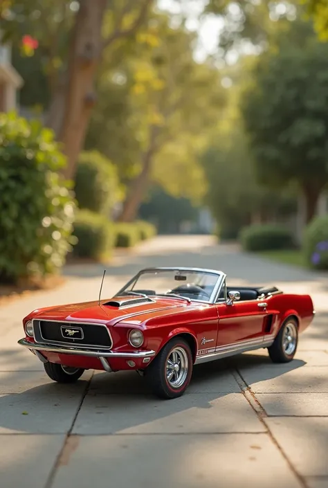 A tiny rc car based off a mustang, relaxed