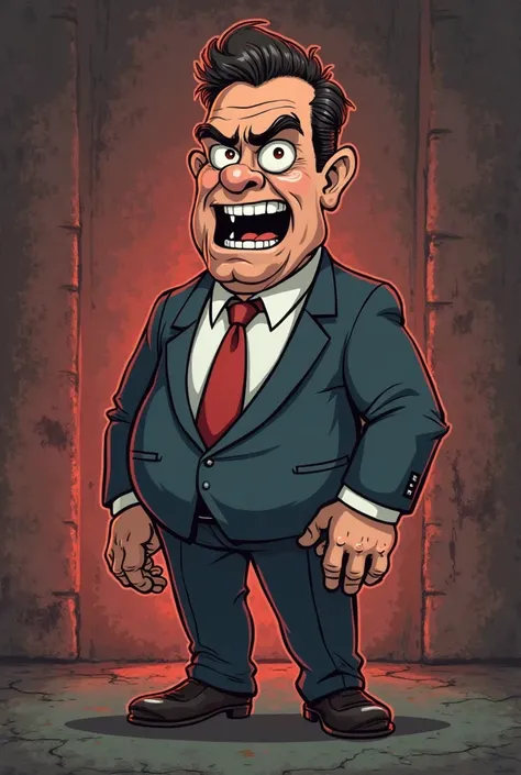 It's a cartoon version of a mean boss who's being raped by me