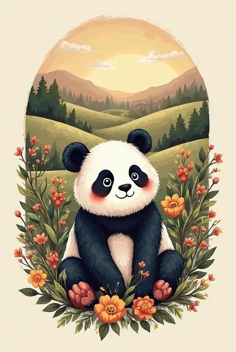 Country panda tattoo
