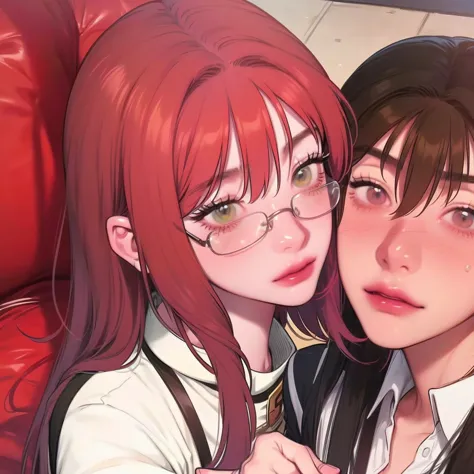 anime image of a woman with glasses and a man with a cat, anime visual of a cute girl, nagatoro, sankakucomplex anime image, anime moe artstyle, today's featured anime still, anime visual of a young woman, rin, still from tv anime, megumu okada, anime best...