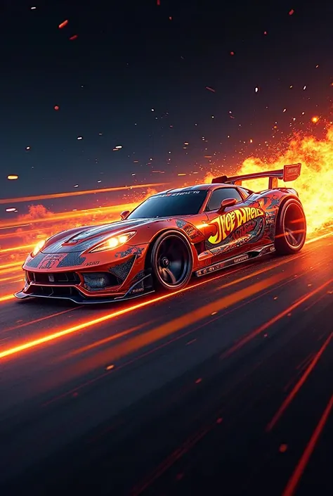 Put the name JOAO PEDRO on the Hot Wheels logo
